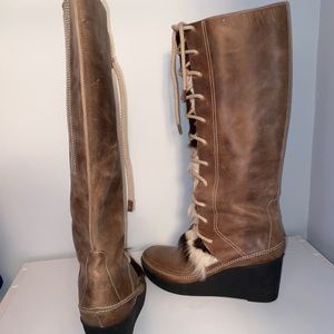 Brown leather juicy couture boots